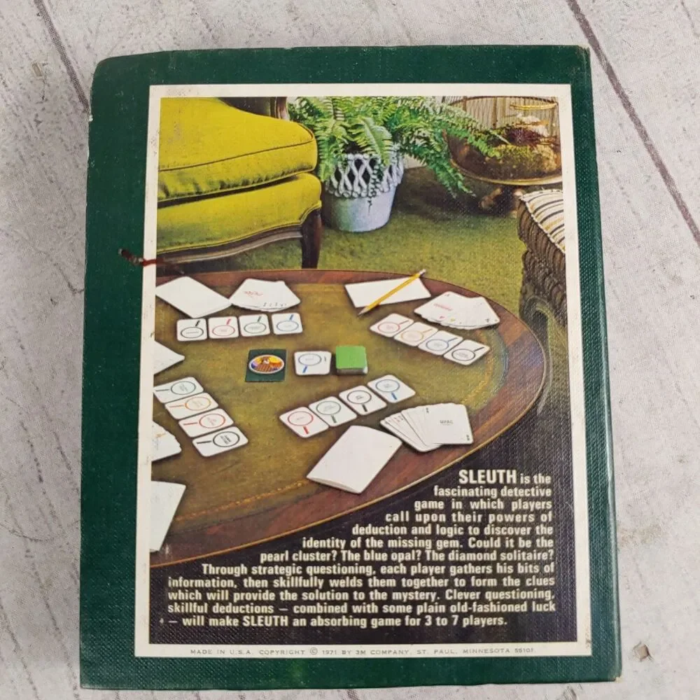 MISSING CARDS - Vintage 1971 SLEUTH Mystery of the Missing Gems - 3M Game